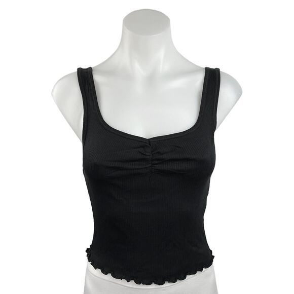 NEW Organicbasics Women's Black Sleeveless Square Neck Blouse Tank Top Sz M - Picture 1 of 4